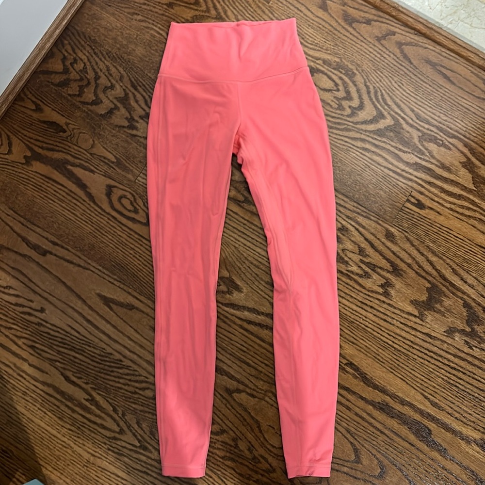 NWOT Lululemon align leggings size 4 and 28” length in coral pink